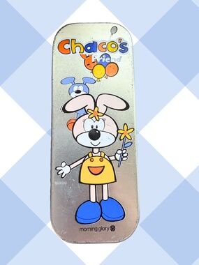 Vintage 1996 Morning Glory Chaco Friend Metal Pencil Case Tin Korea Kawaii, Rare